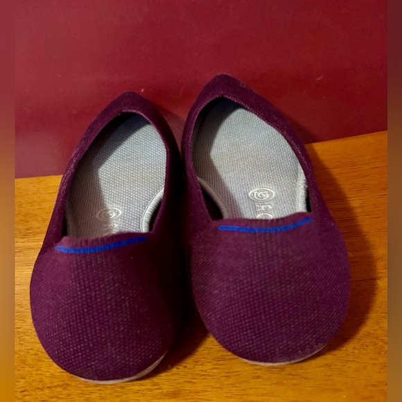Rothy’s Aubergine Purple Merino The Point Flats Slip On shoes women size 8.5 - Picture 4 of 8